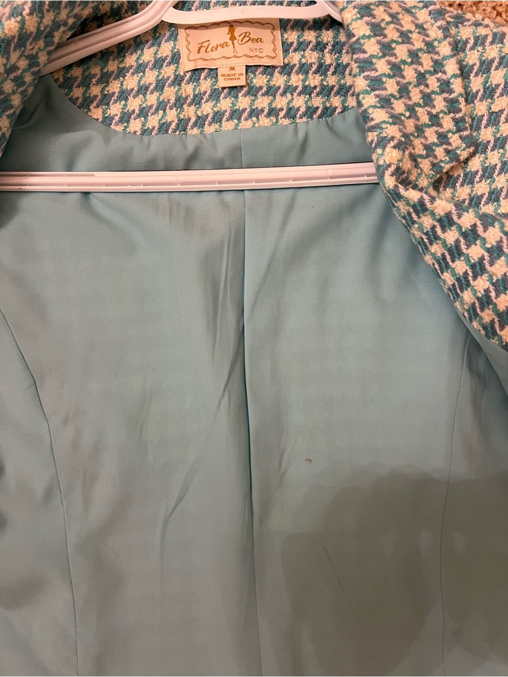 Flora Bea NYC Tweed Houndstooth Vest Shorts Set M - Picture 3 of 3